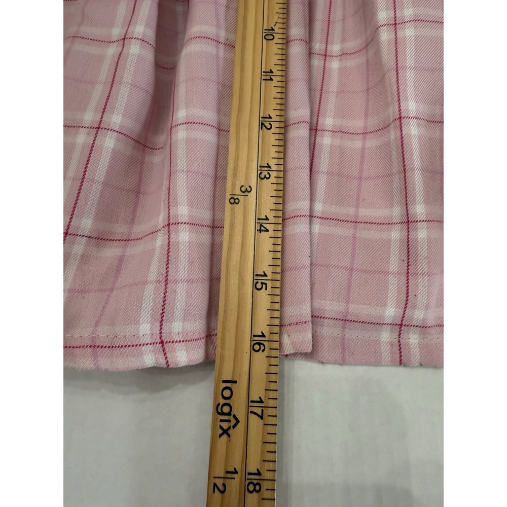 Hot Topic Pink Plaid Pleated School Girl Academia‎ Grunge Goth Emo Skirt SZ M - Picture 7 of 8